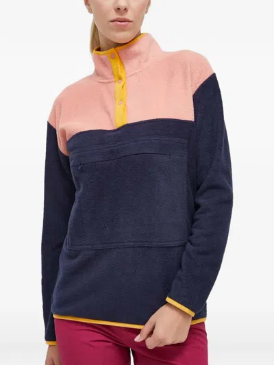 Viking Colour-block Fleece Sweater In Blue