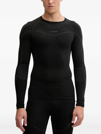 Viking Gary Logo-print Panelled Base Layer T-shirt And Leggings Set In Black