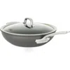 Viking Hard Anodized Nonstick 12-inch Chef Pan With Lid In Dark Grey