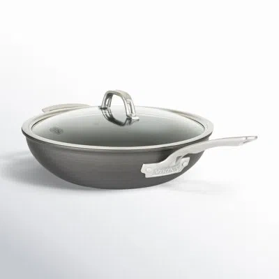 Viking Hard Anodized Nonstick 12" Saute Pan With Lid In Silver;gray