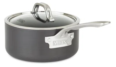 Viking Hard Anodized Nonstick 3 Quart Saucepan With Lid, Black