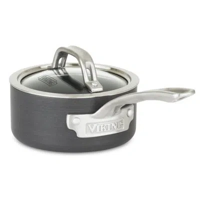 Viking Hard Anodized Nonstick Saucepan With Lid In Gray