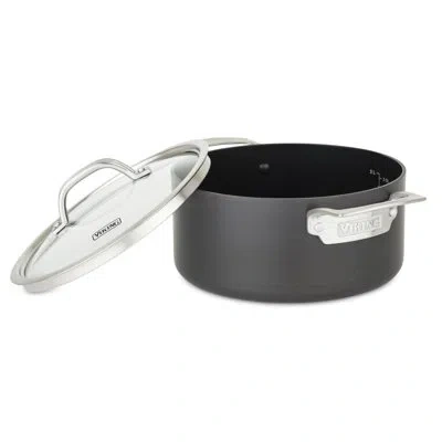 Viking Hard Anodized Nonstick Stock Pot With Lid In Black