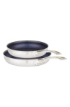 Viking Hybrid Plus Nonstick 2-piece Frying Pan Set In Stainless Steel