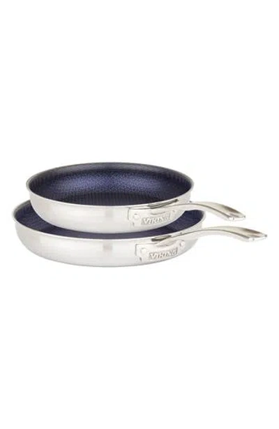 Viking Hybrid Plus Nonstick 2-piece Frying Pan Set In Stainless Steel