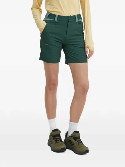 Viking Logo-print Zip-pocket Shorts In Green