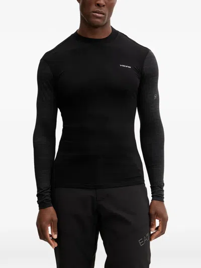 Viking Novena Logo-print Panelled Ski Base Layer T-shirt In Black