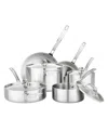 Viking Professional 5-ply Stainless Steel 10-piece Cookware Set In Stainless Steel