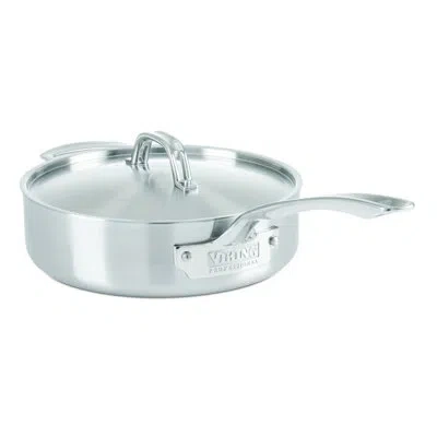Viking Professional 5-ply Saute Pan With Lid In Stainless Steel