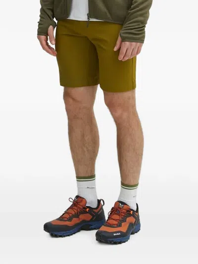 Viking Sequoia Bamboo Logo-print Zip-pocket Shorts In Green