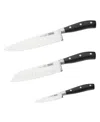 Viking Stainless Steel 3-pc. Chef's Prep Kinfe Set In No Color