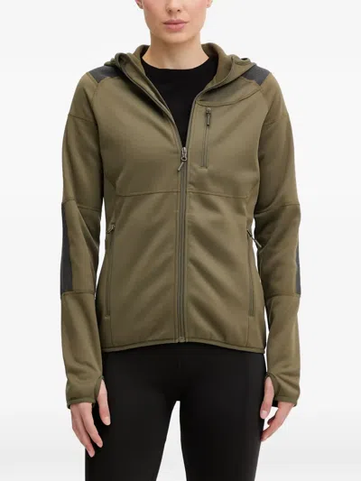 Viking Yosemite Contrast-panel Zip-up Hoodie In Green