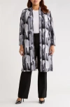 Vikki Vi Brushstroke Print Duster In Black