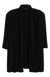 Vikki Vi Classic Knit Open Front Jacket In Black