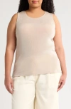 Vikki Vi Stretch Knit Tank In Sand