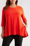 Vikki Vi Swing Tunic In Red