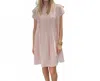 Vikolino Linen Tunic Dress In Pink Blush In Pink