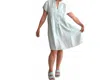 Vikolino Linen Tunic Dress In Sea Glass Blue In Green