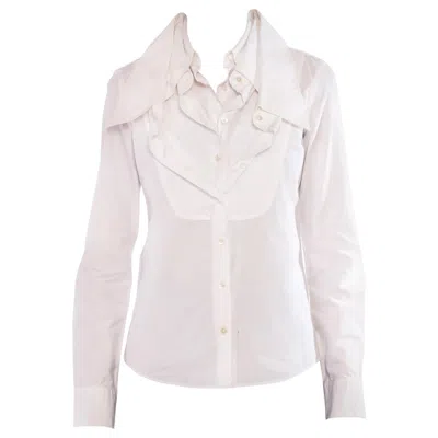 Pre-owned Viktor & Rolf 1990s  White Cotton Iconic Multi Collar Shirt