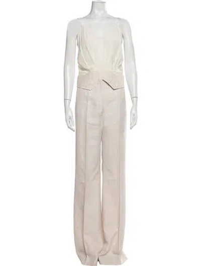 Pre-owned Viktor & Rolf 2012 Silk Pant Set In Neutrals