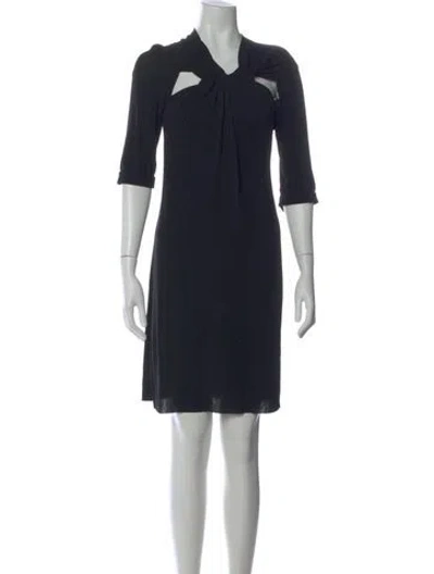 Pre-owned Viktor & Rolf Asymmetrical Knee-length Dress In Black