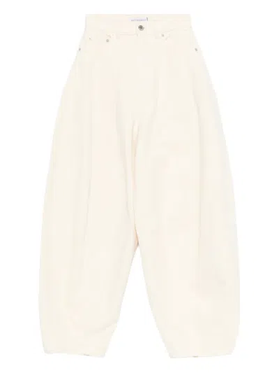 Viktor & Rolf Balloon Denim Trousers In White