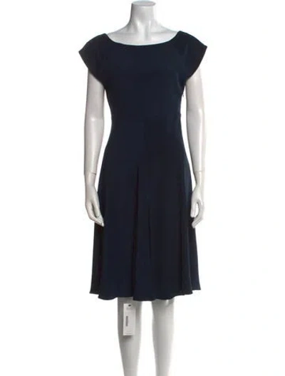 Pre-owned Viktor & Rolf Bateau Neckline Knee-length Dress In Black