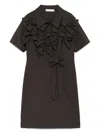 Viktor & Rolf Bow Bouquet Mini Dress In Brown
