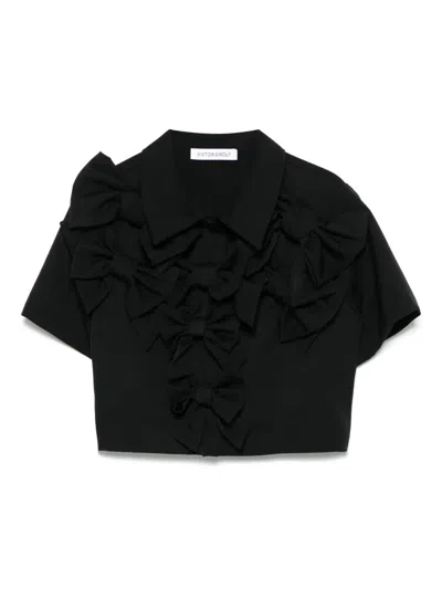 Viktor & Rolf Bow Bouquet Top In Black
