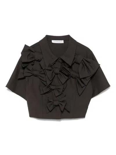 Viktor & Rolf Bow Bouquet Top In Black