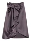 Viktor & Rolf Bow-detail Midi Skirt In Purple