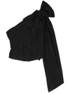 Viktor & Rolf Bow-detail One-shoulder Blouse In Black