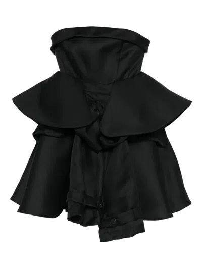 Viktor & Rolf 보우 드레이프 칵테일 드레스 In Black