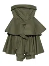 Viktor & Rolf 보우 드레이프 미니 드레스 In Green