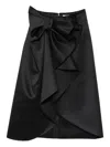 Viktor & Rolf Bow-embellished Midi Skirt In Black