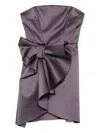 Viktor & Rolf Bow-embellishment Mini Dress In Purple