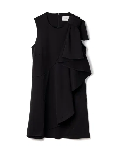 Viktor & Rolf Bow Volant Dress In Black