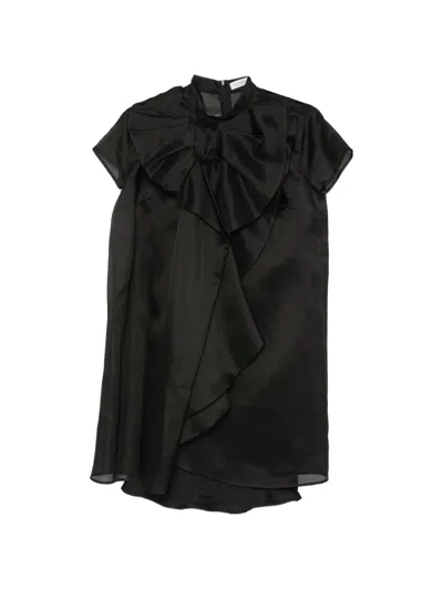 Viktor & Rolf Bow-detail Mini Dress In Blue