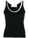 Viktor & Rolf Braid-detail Cotton Tank Top In Black