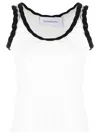 Viktor & Rolf Braid-detail Cotton Tank Top In White