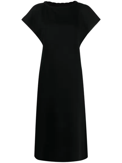 Viktor & Rolf Braided-collar A-line Dress In Black