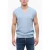 Viktor & Rolf Cable Knit Cotton Blend Vest With V Neck
