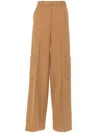 Viktor & Rolf Cargo-pockets Wide-leg Trousers In 褐色