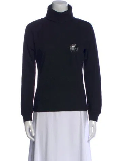 Pre-owned Viktor & Rolf Cashmere Turtleneck Sweater In Black