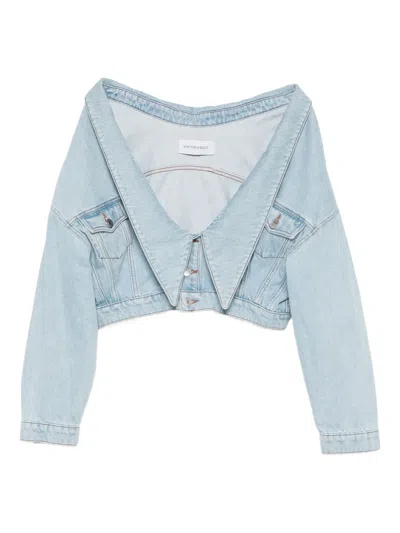 Viktor & Rolf 칼라 데님 재킷 In Blue