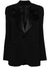 Viktor & Rolf Crepe Single-breasted Blazer In Black