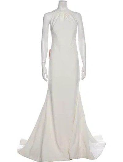 Pre-owned Viktor & Rolf Crew Neck Long Dress In Neutral