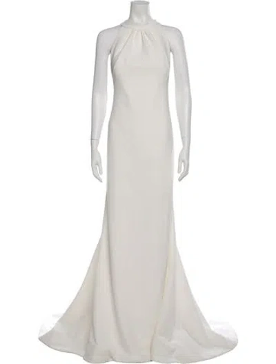 Pre-owned Viktor & Rolf Crew Neck Long Dress In Neutral