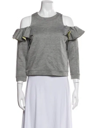 Pre-owned Viktor & Rolf Crew Neck Long Sleeve Sweatshirt In Gray