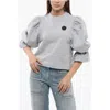 Viktor & Rolf Crewneck Seal Sweatshirt With Puffed Sleeves